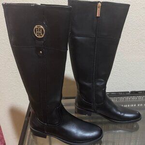 NEW NWOT Tommy Hilfiger Women's Black Imina Riding Boots Size 6.5